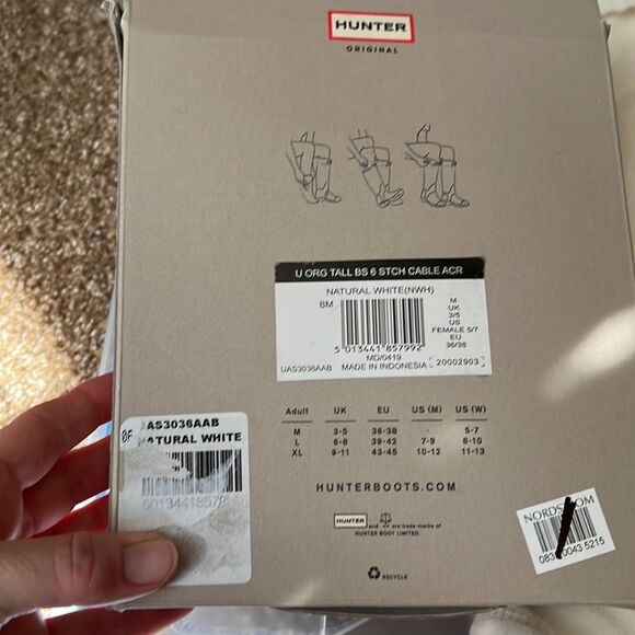 Hunter Original Tall Boot Socks, Size M - Picture 3 of 5